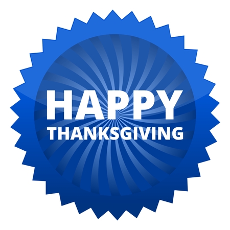 Happy Thanksgiving Day iconwith long shadowのイラスト素材