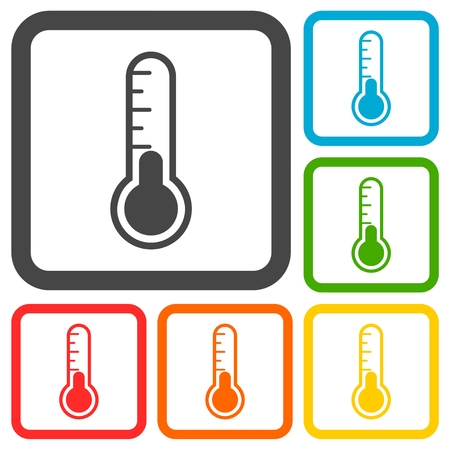 Thermometer icons setのイラスト素材