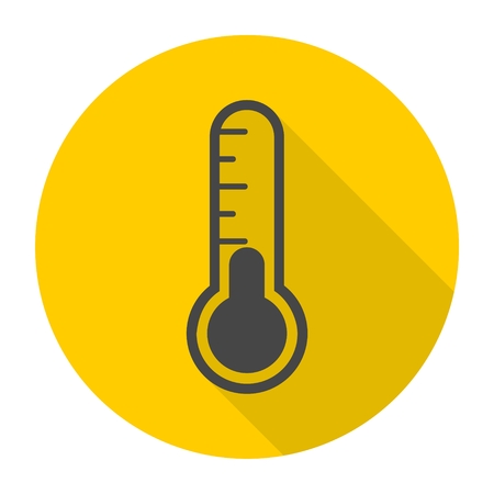 Thermometer icon with long shadowのイラスト素材