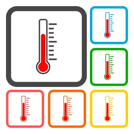 Thermometer icons setのイラスト素材