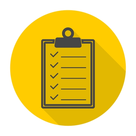 Checkmark Icon with long shadowのイラスト素材