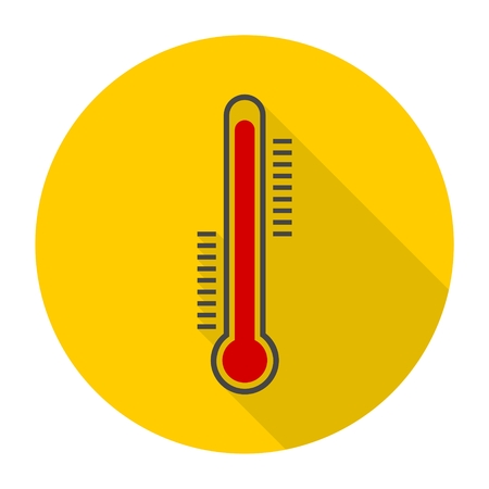 Thermometer icon with long shadowのイラスト素材