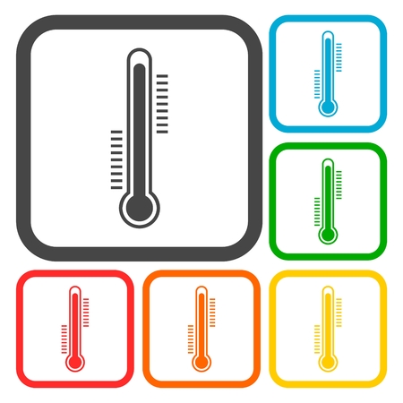 Thermometer icons setのイラスト素材