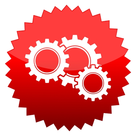 Red sun sign gearsのイラスト素材