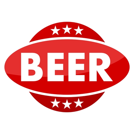 Red button with stars beerのイラスト素材
