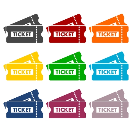 Ticket icons setのイラスト素材