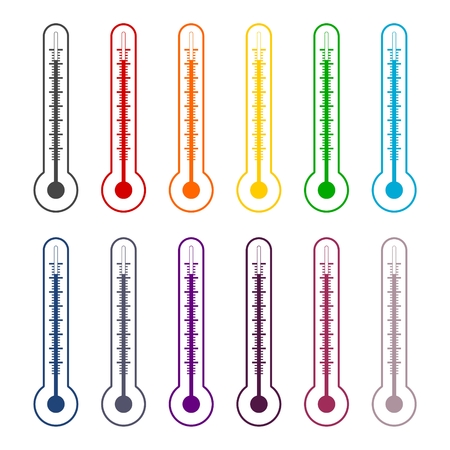 Thermometer icons setのイラスト素材
