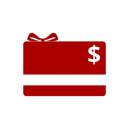 Shopping gift card flat iconのイラスト素材