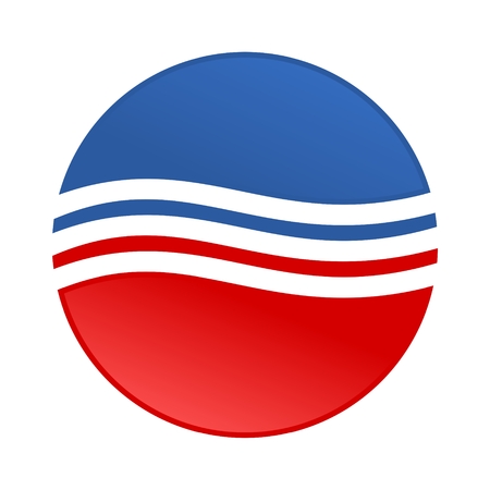 Sticker USA flag - Vector illustrationのイラスト素材