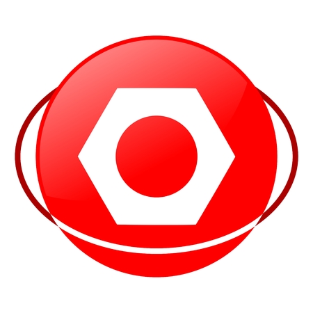 Red icon, nut vector ilustrationのイラスト素材