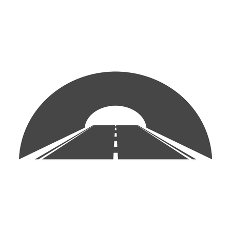 Road with tunnel iconのイラスト素材