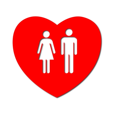 Couple in heart, Valentine's dayのイラスト素材