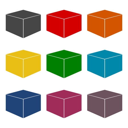 Box icons setのイラスト素材