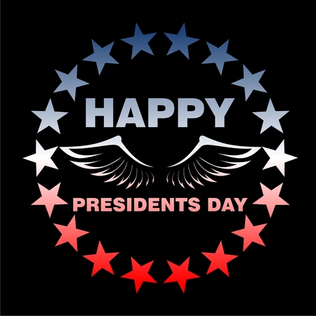 Eagles wings in the colors of the American flag - Presidents Dayのイラスト素材