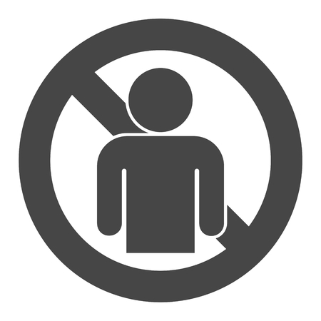 No man icon, No Person symbolのイラスト素材