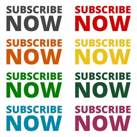 Subscribe now icons setのイラスト素材