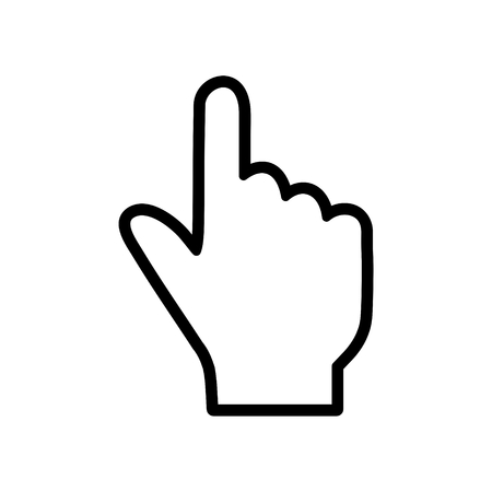Hand cursor, hand iconのイラスト素材