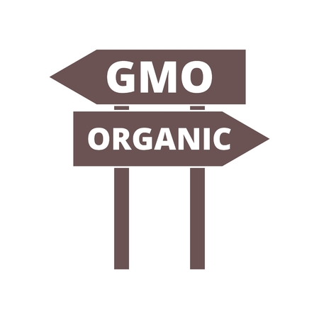 GMO or organic signのイラスト素材