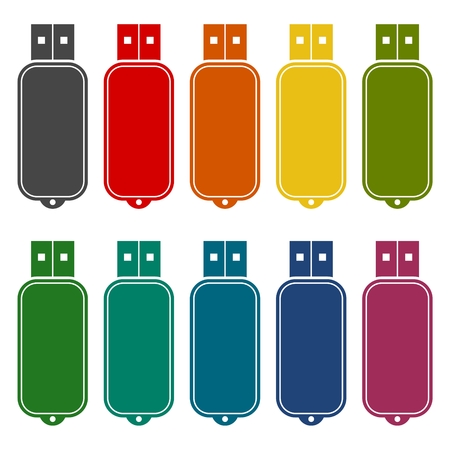 Usb flash memory icons setのイラスト素材