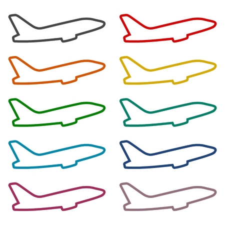 Airplane up icons setのイラスト素材