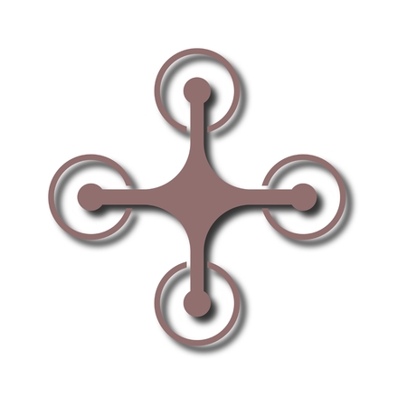 Quadrocopter-drone iconのイラスト素材
