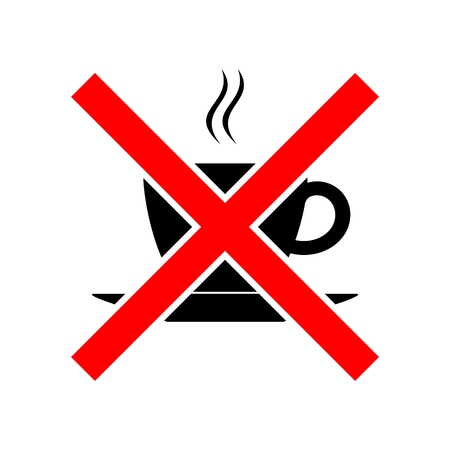 No coffee breaks - No coffee signのイラスト素材