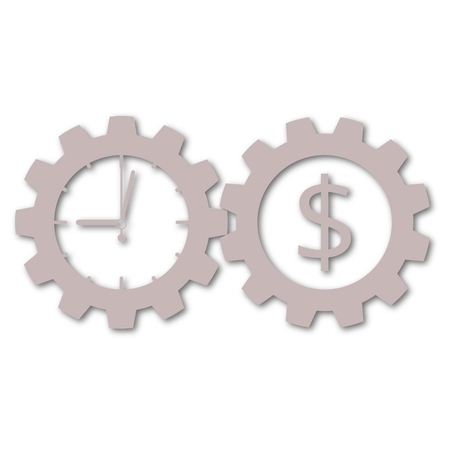 Time is money, Business gears conceptのイラスト素材