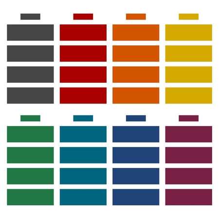 Full battery icons setのイラスト素材