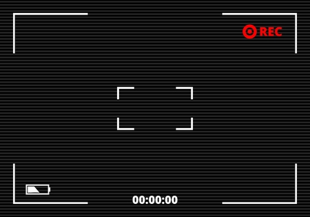 Camera viewfinder rec background vectorのイラスト素材