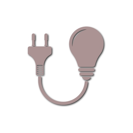 Electric plug and bulb sign iconのイラスト素材
