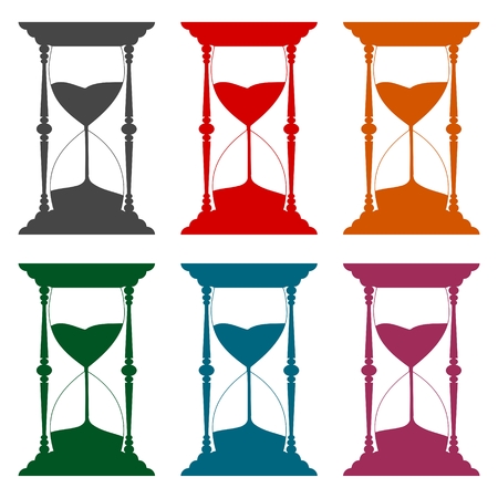Sand Hourglass icons setのイラスト素材