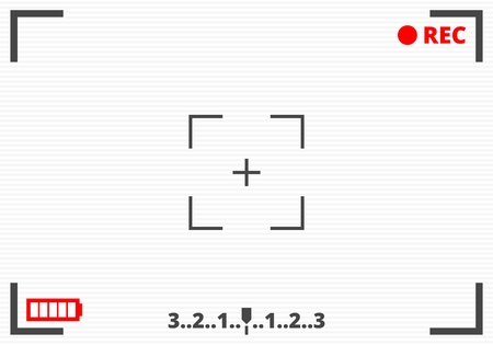 Camera viewfinder rec background vectorのイラスト素材
