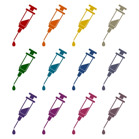 Syringe icons setのイラスト素材