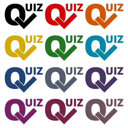Quiz icons setのイラスト素材