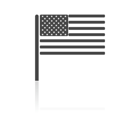 USA (American) flag iconのイラスト素材