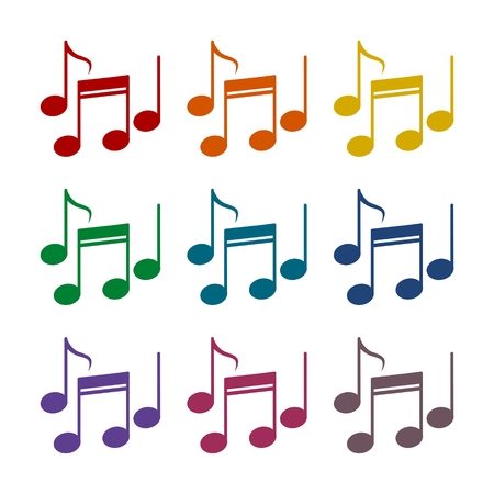 Music notes icons setのイラスト素材