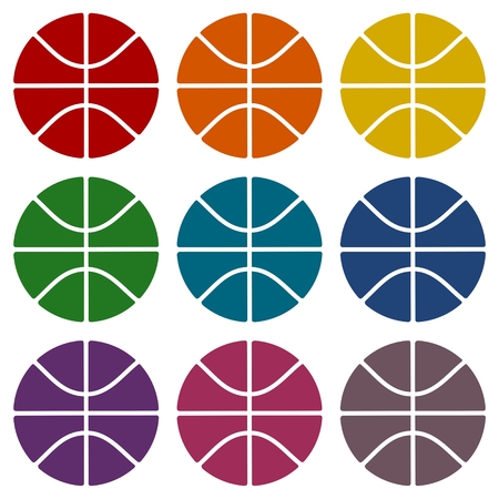Basketball icons setのイラスト素材
