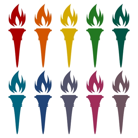Torch icons setのイラスト素材
