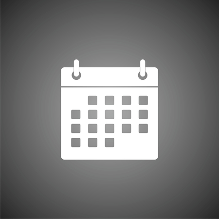 Calendar icon with long shadowのイラスト素材