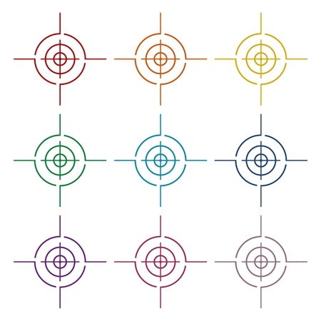 Vector target icons setのイラスト素材