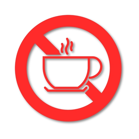No coffee breaks - No coffee signのイラスト素材