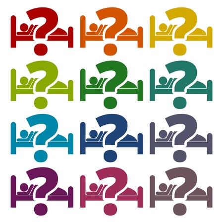 Sleeping symbol setのイラスト素材