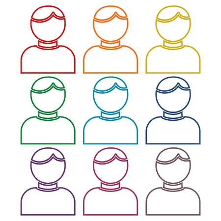 Line User icons setのイラスト素材