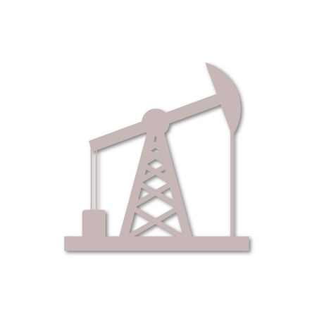 Oil Rig Icon, Oil pump jack iconのイラスト素材