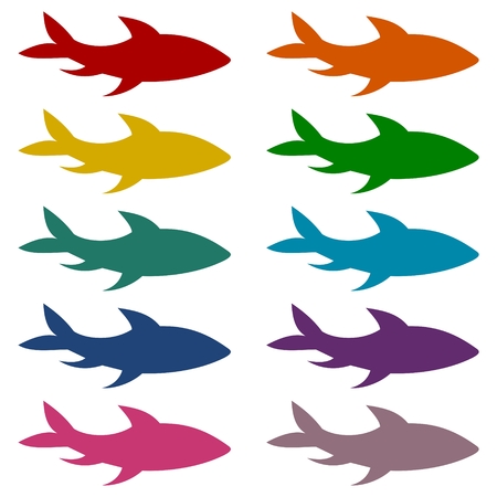 Fish icons setのイラスト素材
