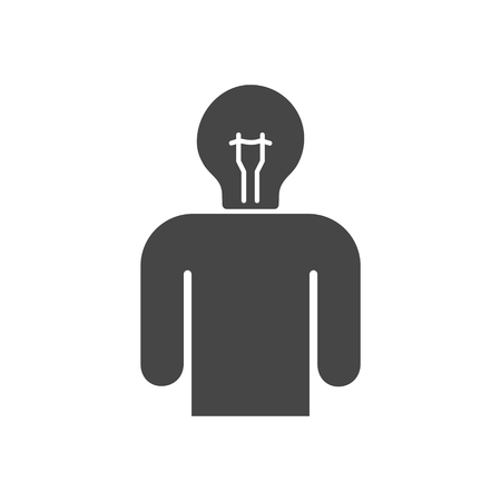 Idea head, Pictograph of bulb concept iconのイラスト素材
