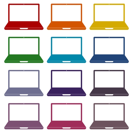 Laptop sign icons setのイラスト素材