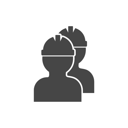 Workers icon with long shadowのイラスト素材