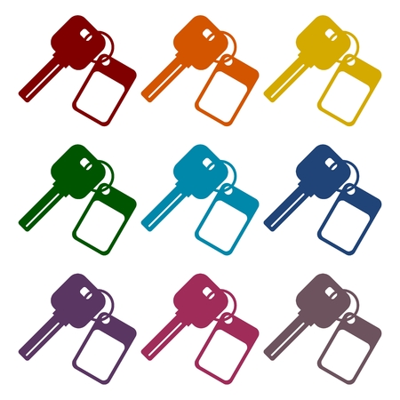 Auto keys sign icons setのイラスト素材