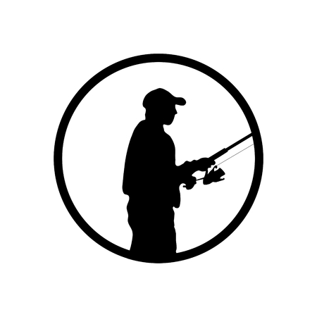 Fisherman iconのイラスト素材